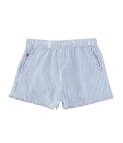 Polo Ralph Lauren Little Girls 2T-6X Striped Ruffled Seersucker Shorts
