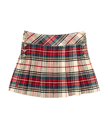 Polo Ralph Lauren Little Girls 2T-6X Yarn-Dyed-Plaid Pleated Twill Skirt