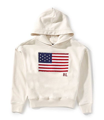 Polo Ralph Lauren Little Girls 4-6X French Terry Flag Applique Hoodie