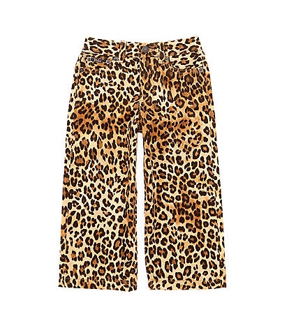 Polo Ralph Lauren Little Girls Leopard-Printed Wide-Leg Twill Pants