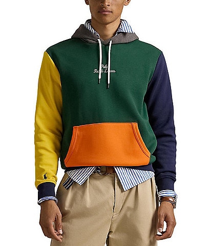 Polo Ralph Lauren Long Sleeve Logo Color-Blocked Double-Knit Hoodie