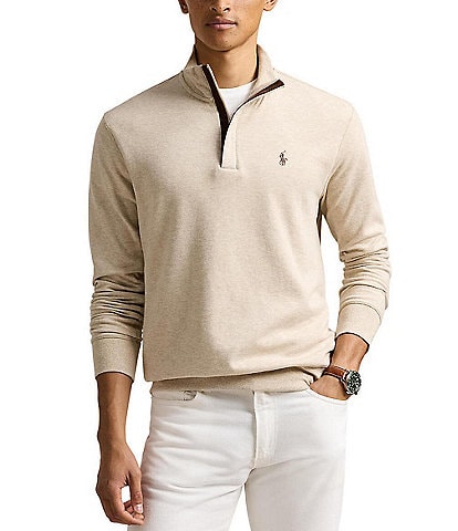 Polo Ralph Lauren Long Sleeve Luxury Jersey Quarter-Zip Pullover