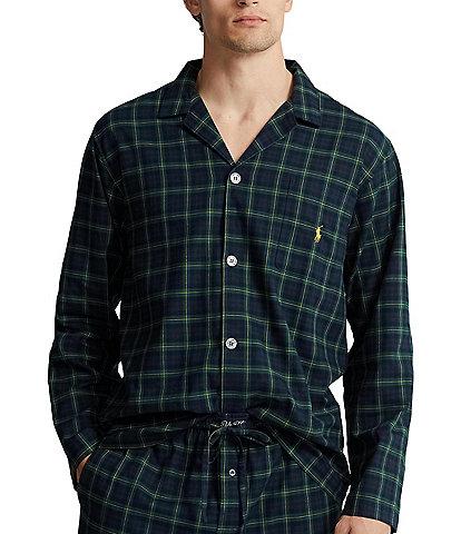 Polo Ralph Lauren Long Sleeve Plaid Flannel Pajama Shirt