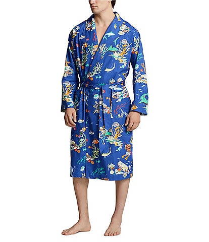 Polo Ralph Lauren Long Sleeve Regatta Print Woven Robe