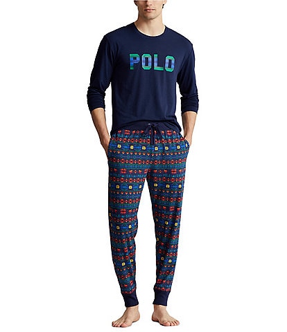 Polo Ralph Lauren Long Sleeve Shirt & Jogger 2-Piece Pajama Set