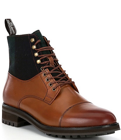 Polo Ralph Lauren Men's Bryson Leather and Wool Cap-Toe Boots