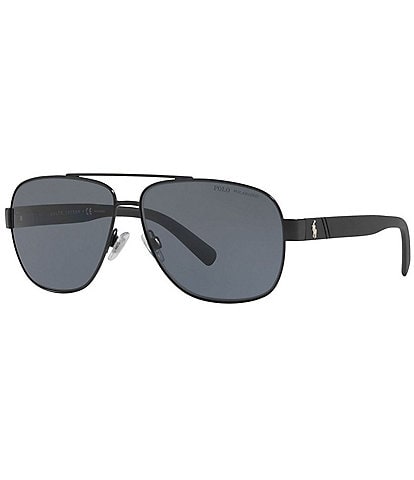 Polo Ralph Lauren Men's Ph3110 60mm Pilot Sunglasses