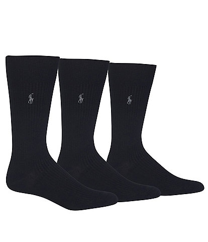 Polo Ralph Lauren Microfiber Crew Dress Socks 3-Pack