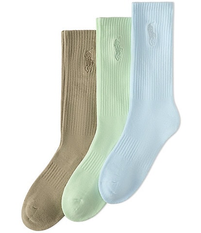 Polo Ralph Lauren Mineral Wash Crew Socks 3-Pack