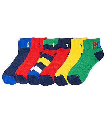 Multicolor Low Cut Athletic Socks 6-Pack