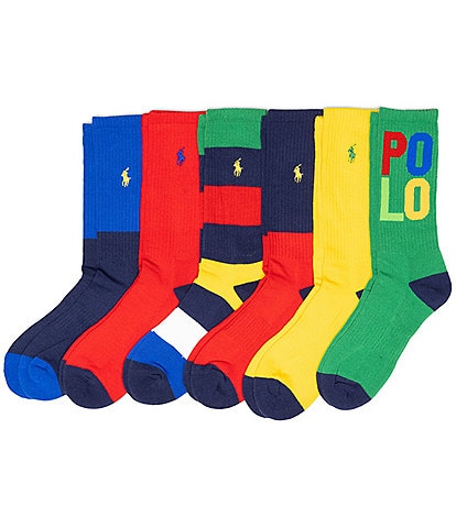 Polo Ralph Lauren Multicolor Polo Crew Socks 6-Pack