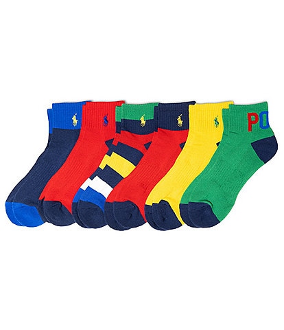 Polo Ralph Lauren Multicolor Polo Quarter Socks 6-Pack