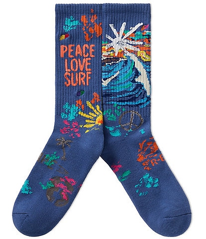 Polo Ralph Lauren Peace Love Surf Crew Socks
