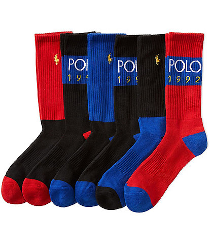 Polo Ralph Lauren Polo 1992 Crew Socks 6-Pack