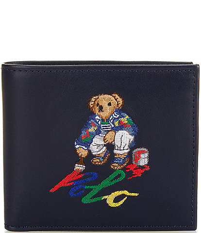 Polo Ralph Lauren Polo Bear Painter Leather Billfold Wallet