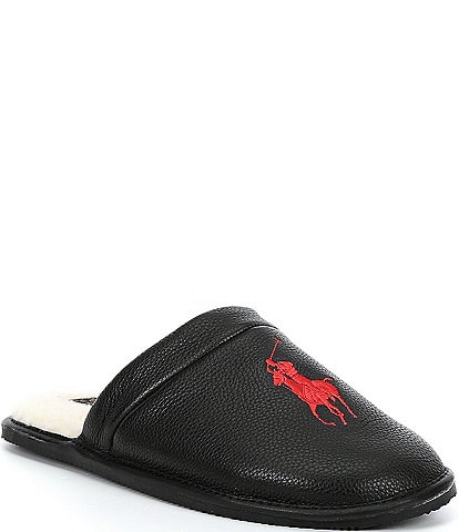 Polo Ralph Lauren Polo Irving Leather Logo Slippers