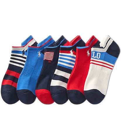 Polo Ralph Lauren Polo USA Low-Cut 6-Pack Socks