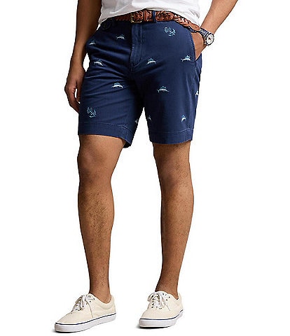 Polo Ralph Lauren Printed Stretch Chino 7#double; Inseam Shorts