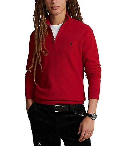 Polo Ralph Lauren Quarter-Zip Mesh-Knit Sweater
