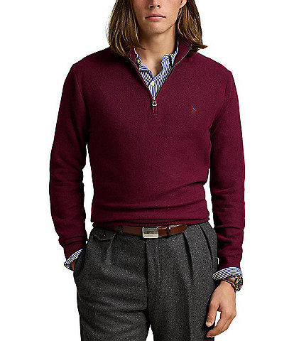 Polo Ralph Lauren Quarter-Zip Mesh-Knit Sweater