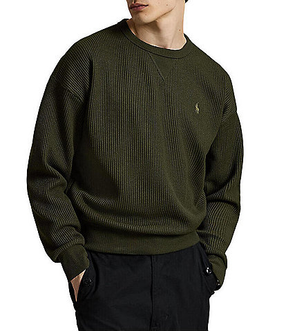Polo Ralph Lauren Relaxed Fit Waffle-Knit Sweatshirt