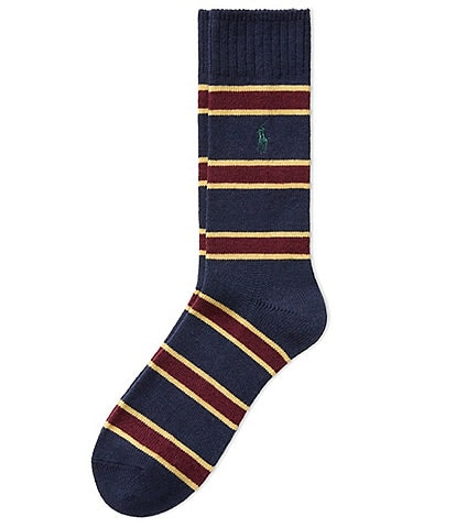 Polo Ralph Lauren Repp-Stripe Wool Blend Boot Socks