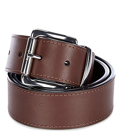 Polo Ralph Lauren Reversible Silver Buckle Leather Belt