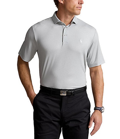 Polo Ralph Lauren RLX Golf Classic Fit Performance Stretch Houndstooth Short Sleeve Polo Shirt