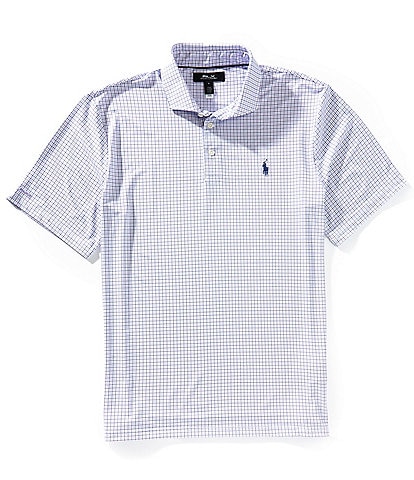 Polo Ralph Lauren RLX Golf Classic Fit Tattersall Performance Stretch Short Sleeve Polo Shirt