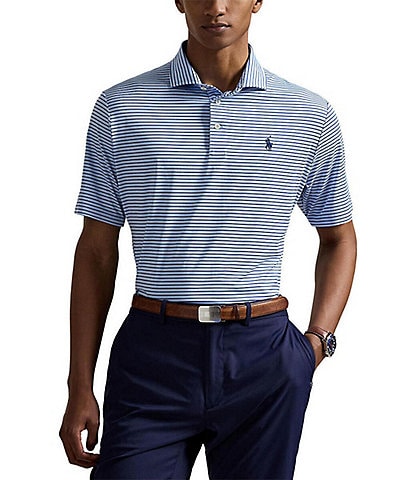 Polo Ralph Lauren RLX Golf Classic Fit Thin Stripe Performance Stretch Short Sleeve Polo Shirt