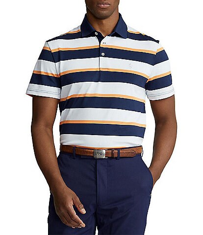 Polo Ralph Lauren RLX Golf Multi-Color Stripe Performance Stretch Short-Sleeve Polo Shirt