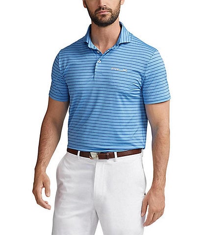 RLX Golf Stripe Performance Short Sleeve Polo Shirt