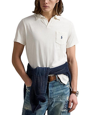Polo Ralph Lauren Short Sleeve Linen-Blend Jersey Polo Shirt