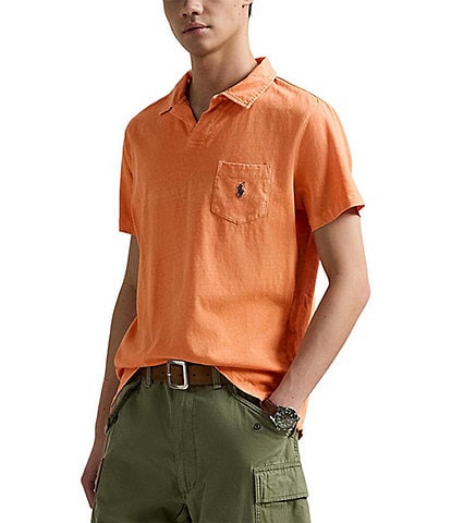 Polo Ralph Lauren Short Sleeve Linen-Blend Jersey Polo Shirt