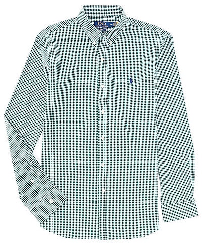 Polo Ralph Lauren Slim-Fit Stretch Gingham Poplin Long-Sleeve Woven Shirt