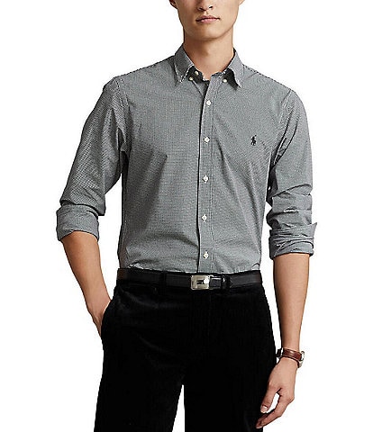 Polo Ralph Lauren Slim-Fit Stretch Checked Poplin Long Sleeve Woven Shirt