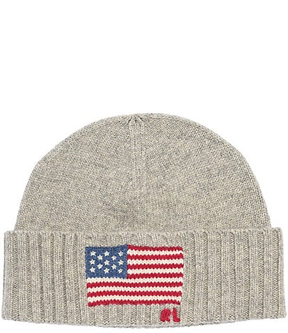 Polo Ralph Lauren Solid American Flag Wool-Rich Beanie