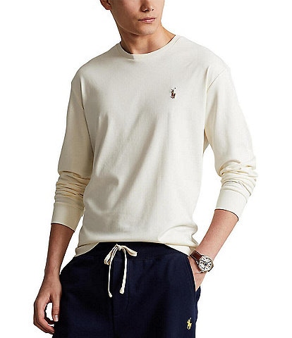 Mens Clothing T-shirts Long-sleeve t-shirts Ralph Lauren Cotton Long Sleeved T Shirt in White for Men 
