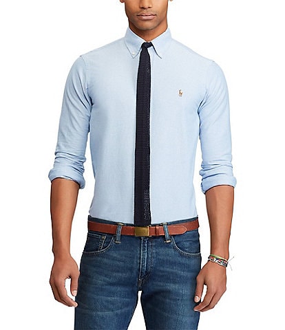 Polo Ralph Lauren Slim-Fit Solid Stretch Oxford Long-Sleeve Woven