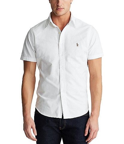 Polo Ralph Lauren Solid Oxford Short-Sleeve Woven Shirt