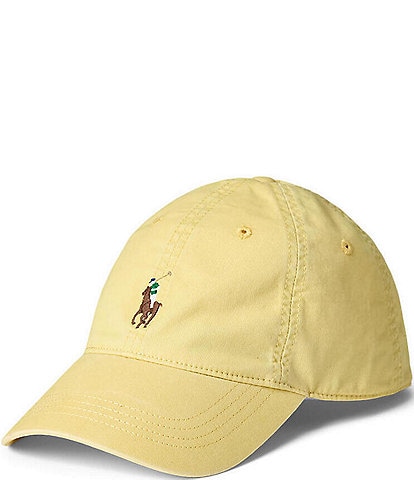 Polo Ralph Lauren Stretch Embroidered Pony Leather Strap Chino Cap