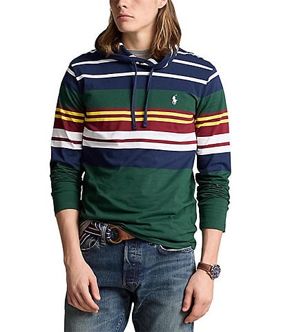 Polo Ralph Lauren Striped Jersey Long Sleeve Hooded T-Shirt