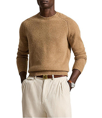 Polo Ralph Lauren Suede-Patch Wool-Cashmere Sweater