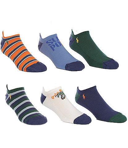 Polo Ralph Lauren Surf Polo Low Cut Socks, 6-Pack