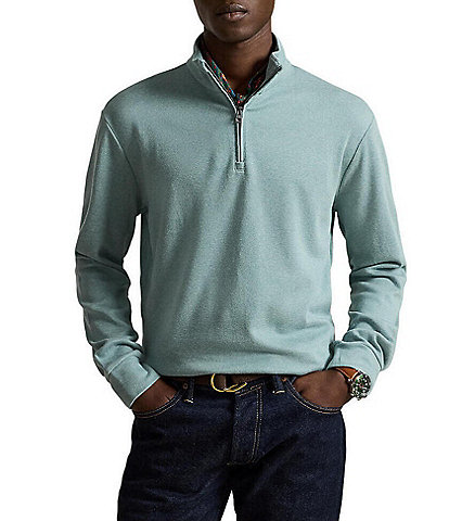 Polo Ralph Lauren Textured Double-Knit Quarter-Zip Pullover