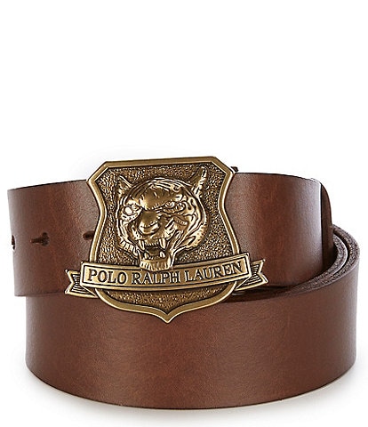 Polo Ralph Lauren Tiger-Buckle Leather Belt