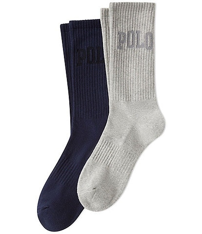 Polo Ralph Lauren Tonal Logo Crew Socks 2-Pack