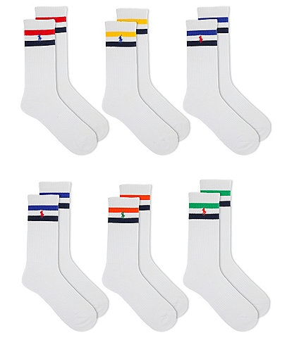 Polo Ralph Lauren Varsity Stripe Crew Socks 6-Pack