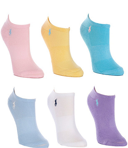 Polo Ralph Lauren Women's Low Cut Mesh Sport Socks, 6 Pack