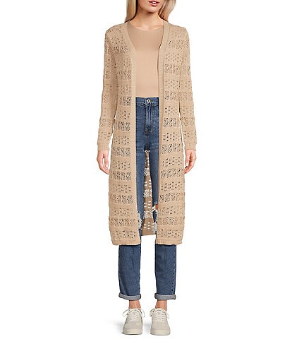 Poof Pointelle Cropped Cardigan
